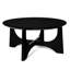 Table basse 36 po en bois, noire avec une conception polyvalente en noir, finition bois
