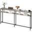 Console étroite, canapé de 5,9 pouces avec rangement, canapé étroit pour entrée, couloir, salon, vestibule, couloir, bureau gris