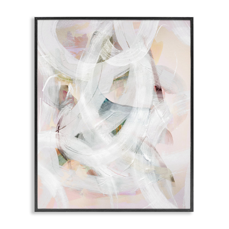 «Tender Moments Abstraction», estampe numérique, design par Gemma Bardot, H 14 po x l 11 po, Giclée encadrée noir minuit