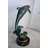 Single Dolphin Bronze Sculpture Leaping Wave Base 13"x8"x21"H