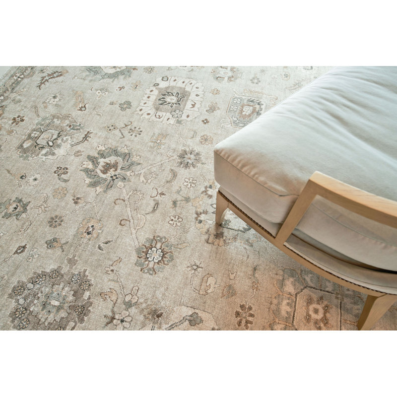 Museum Oriental Area Rug in Pewter, Rectangle 9' x 12'