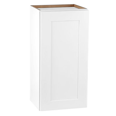 Armoire murale à une porte en bois massif blanc pour la salle de bain Cuisine Espace de rangement 1 2 tablettes 9W12d30h Charnières à fermeture en douceur