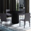 Table de salle à manger en placage noir et chêne - L 47,2 po x l 29,5 po, base fabriquée à la main pour le café, finition ronde, 47,2 po x 47,2 po x 29,5 po, utilisation