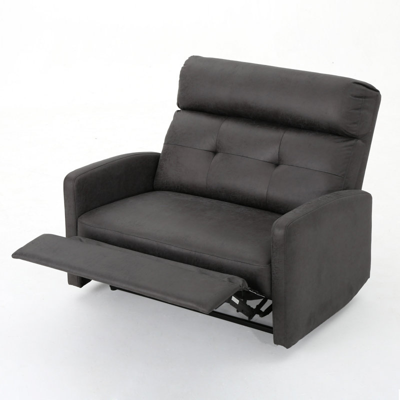 Fauteuil inclinable électrique, siège large surdimensionné, microfibre gris ardoise touffetée