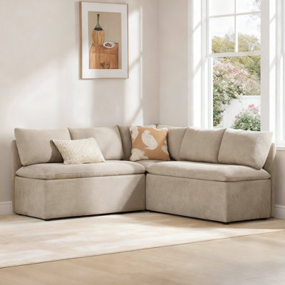 Upholstered Corner Dining Banquette with Storage by Red Barrel Studio