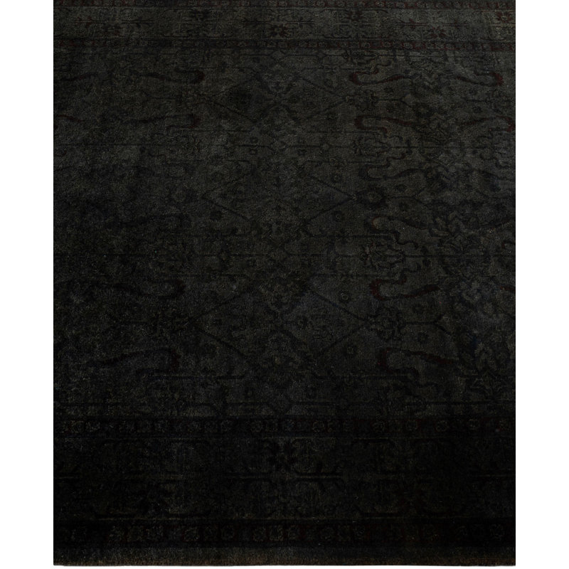 Overdyed One-of-a-Kind 4' 2" X 5' 10" Hand Knotted Area Rug