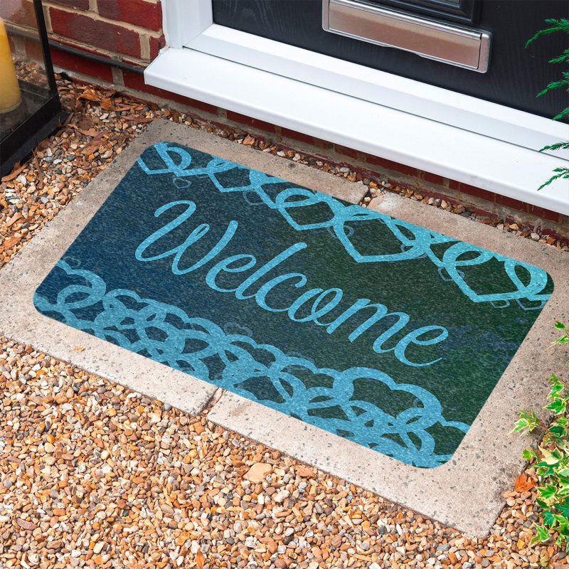 Durable PVC Doormat, Non-Slip Underside, 15.7 x 27.6 inches | 100% Weather-Resistant PVC Material | Ideal for Indoor & Outdoor Use, Easy to Clean, Stylish Design for Home Entryways & Patios