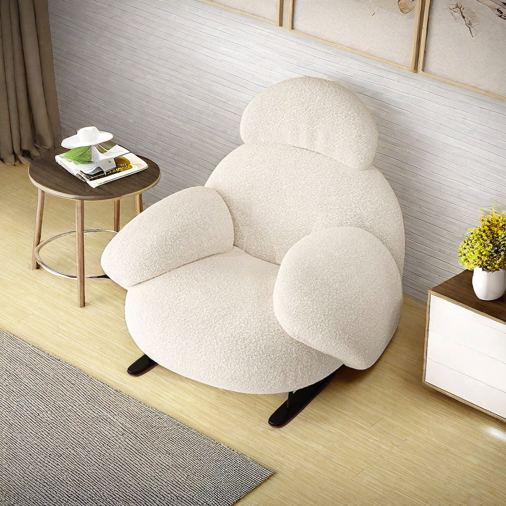 Single Rocking Chair SUPROT White net red lazy casual single rocking chair | Wayfair