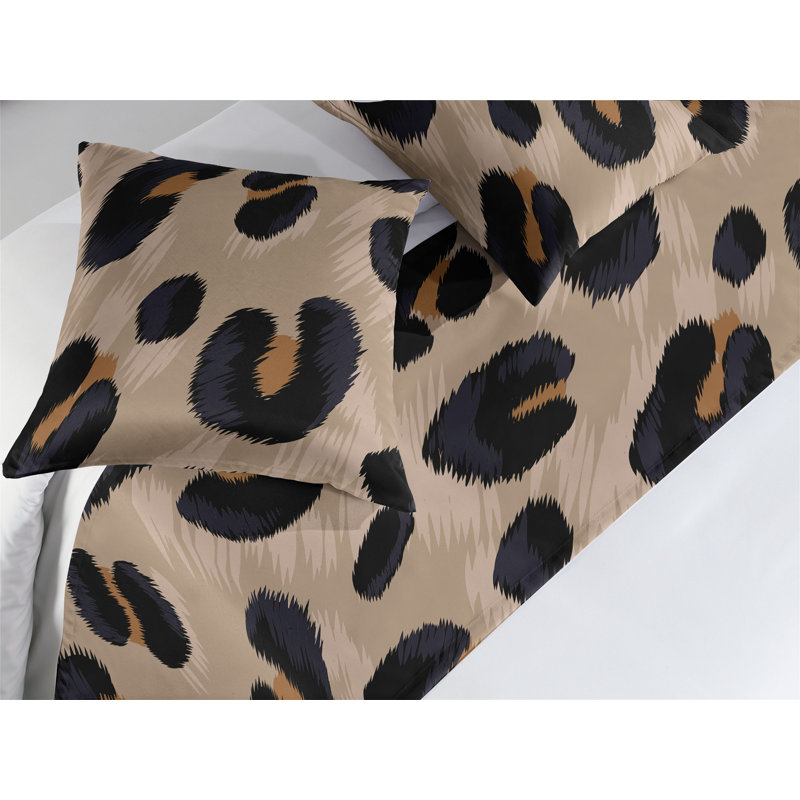 Ensemble de chemin de lit abstrait Ambesonne Boho Jaguar, Très grand lit