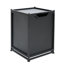 Support de réservoir extérieur en métal noir mat, table d'appoint au design moderne, application multifonctionnelle, structure en fer thermolaqué, table de support de 15,67 po de largeur par 22,23 po de hauteur, couleur, design simple et