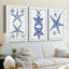 Blue Sea Stars I - Toile tendue avec châssis sur mesure - 3 pièces-834798033
