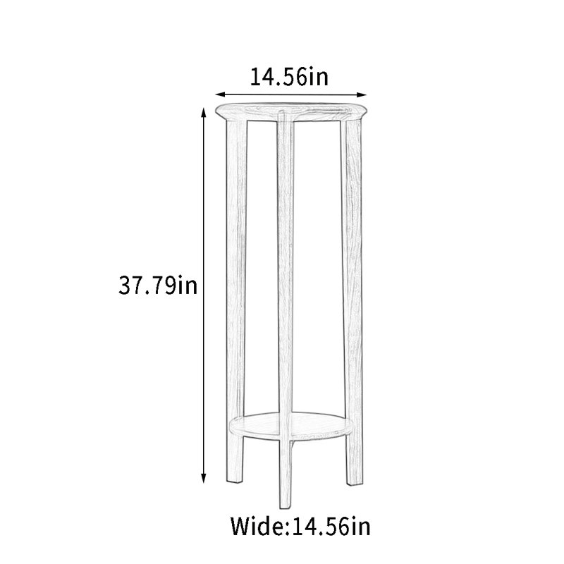 Simple Solid Wood Plant Stand with Thickened, 37.79" H x 14.56" W x 14.56" D