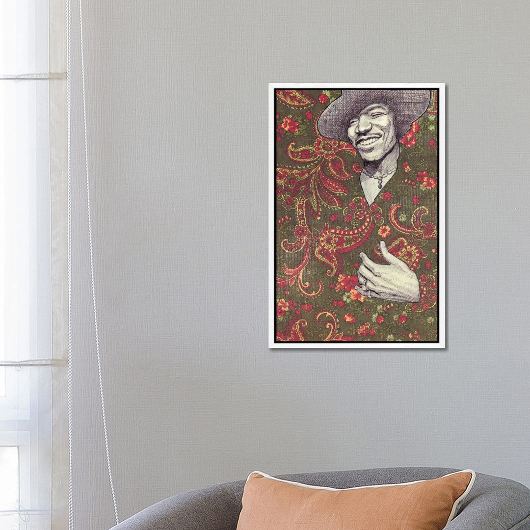 Hendrix von Jason Ratliff - Floater Frame Gallery-Wrapped Canvas Giclée on Canvas