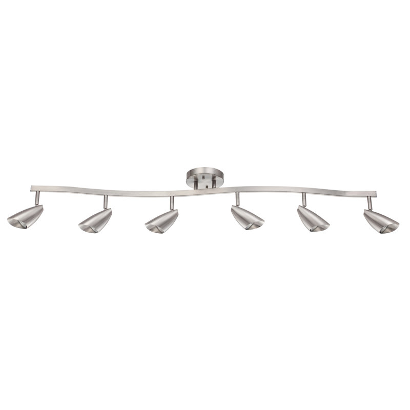 44 in 6 Light Wave Track - Bright Satin Nickel