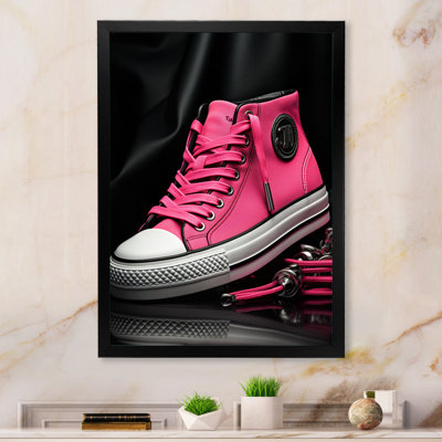 «Fashion Pink Sneakers Obsession I» sur toile