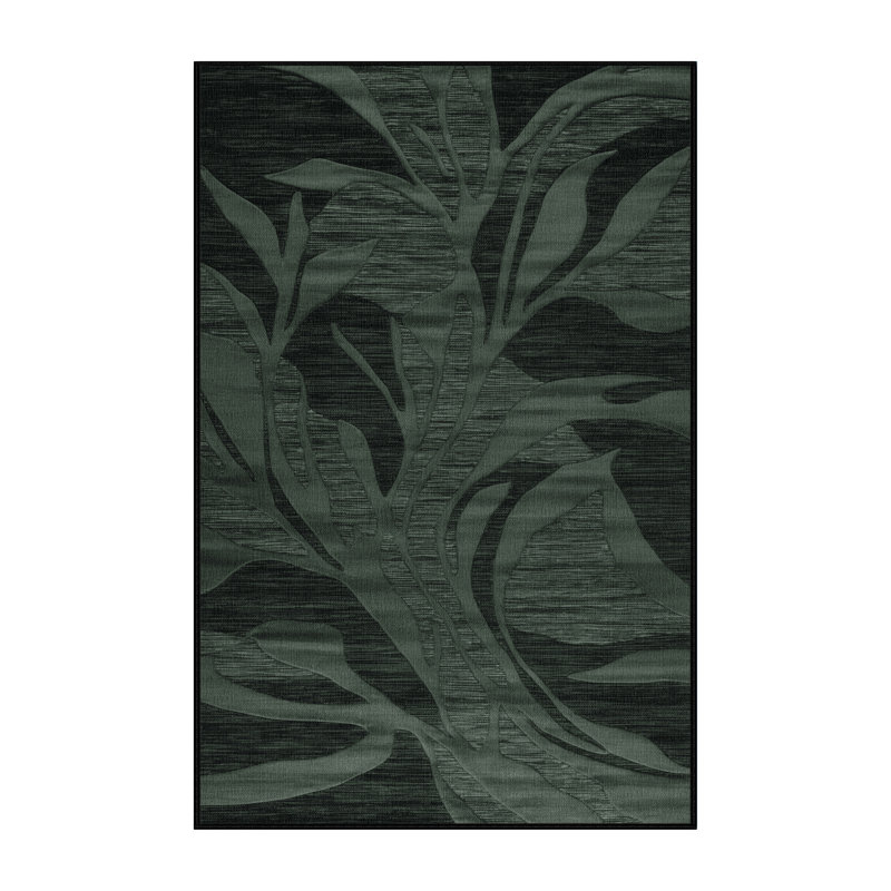 Machine Washable Abstract Gray Area Rug, Runner 2' x 5'