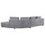 Canapé modulaire, tissu gris classique, 4 coussins décoratifs
