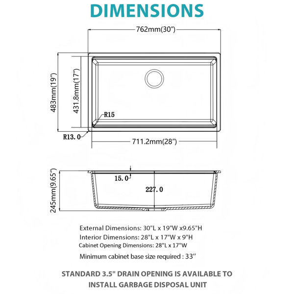 Dimensions du produit