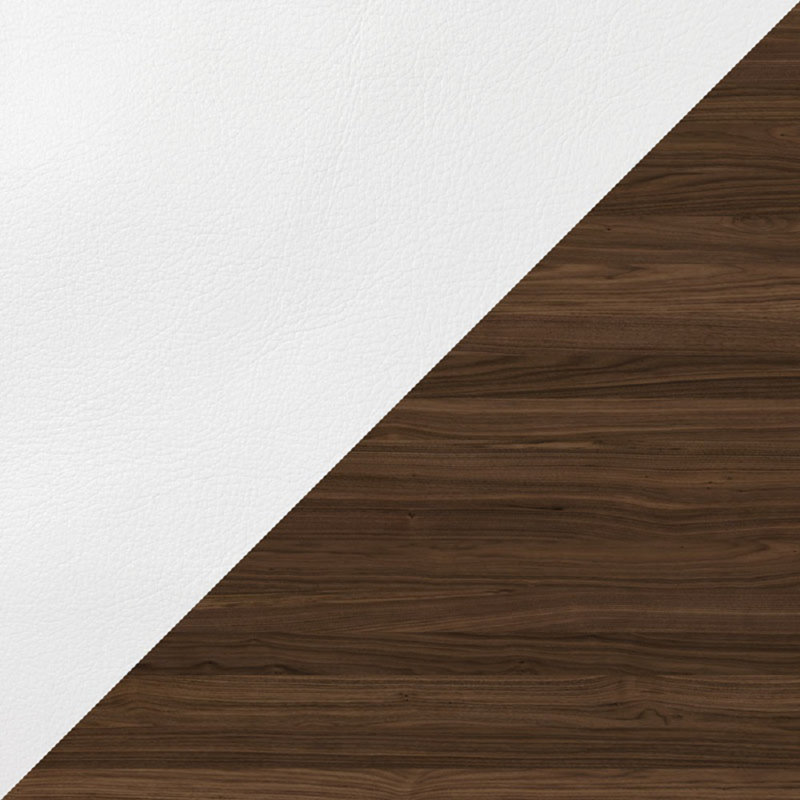 Upholstered Bed, Queen, Walnut/Pearl Gray Fabric