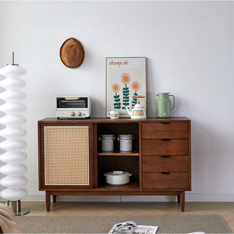 Buffet en bois massif Bridgetta, Brun foncé