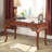 Brown Rectangular Solid Wood with drawers desk-1203024317