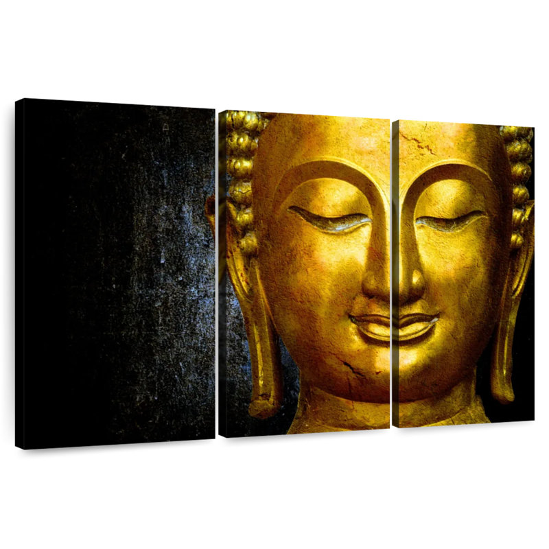 Adella Golden Buddha Statue, 20" H x 33" W