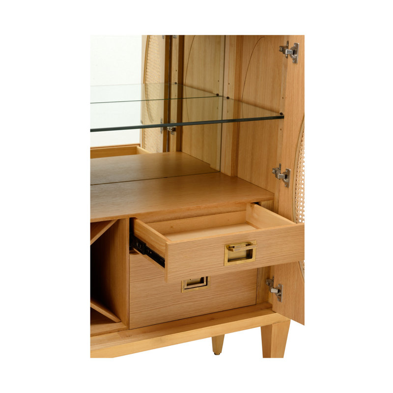 Petite Solid Wood Bar Cabinet