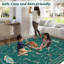 Tapis d'insecte lavable à la machine pour le salon, à poils courts, antidérapant, sous le lit, mince, de style campagne noire 2 pi x 6 pi.-1076576565