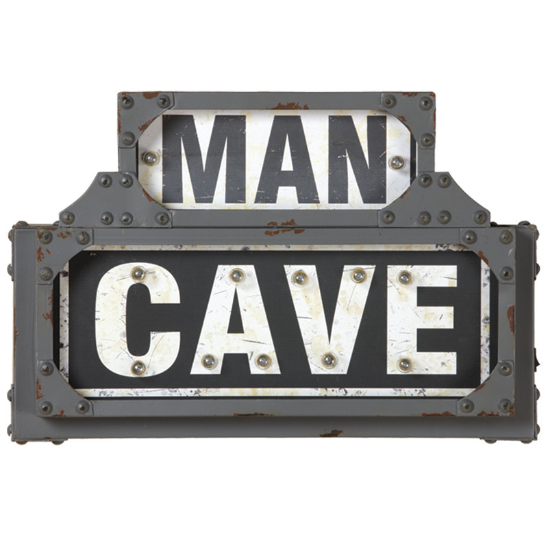 Enseigne de pub «Man Cave» avec lumières