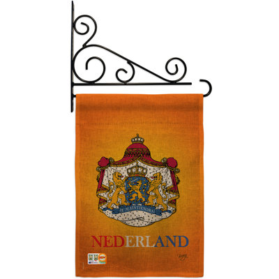 En toile jute 2 côtés 19 x 13 po néerlandaise drapeau de jardin