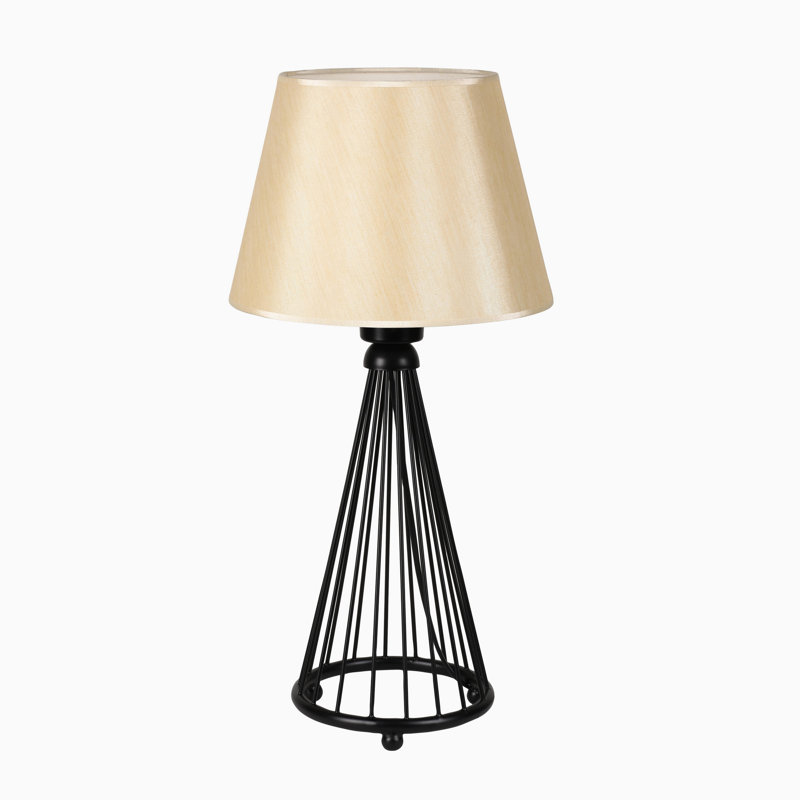 Lampe de table en métal Muhja, Beige