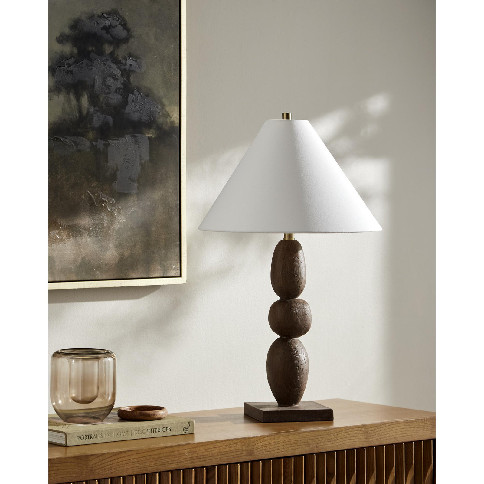 Table Lamp, Dark Brown