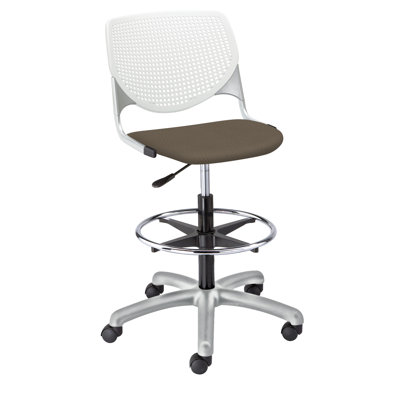 Tabouret de laboratoire réglable en hauteur Kool Poly avec dossier perforé