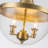 3-light Glass Kitchen Island Pendant