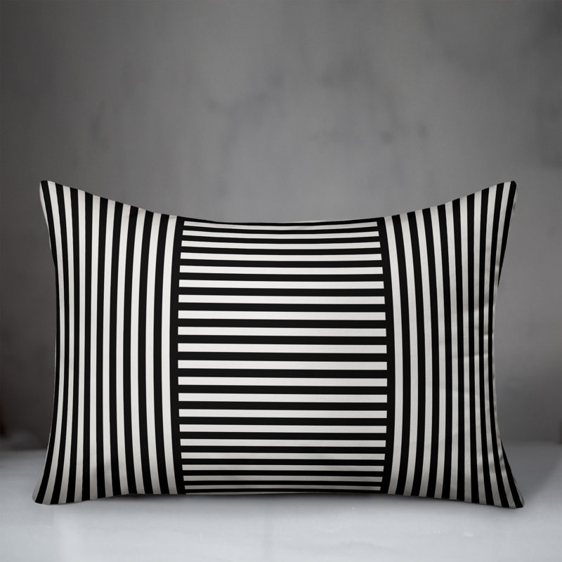  Coussin Patchwork, Noir