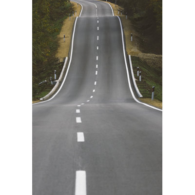 Fresh Asphalt Road Over Hills by Marccophoto