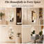 Grand miroir ovale mural et décoratif 65 x 21 cm, verre argenté haute définition, décoration moderne pour chambre à coucher