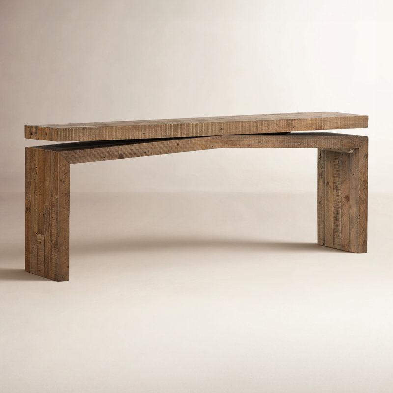 Henn Solid Wood Console Table, Sierra Rustic Natural, 30.75" H x 78.75" W x 15" D