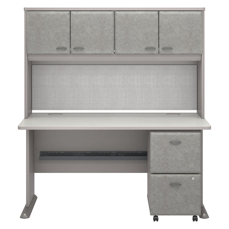Bureau avec huche Series A, Étain spectre blanc