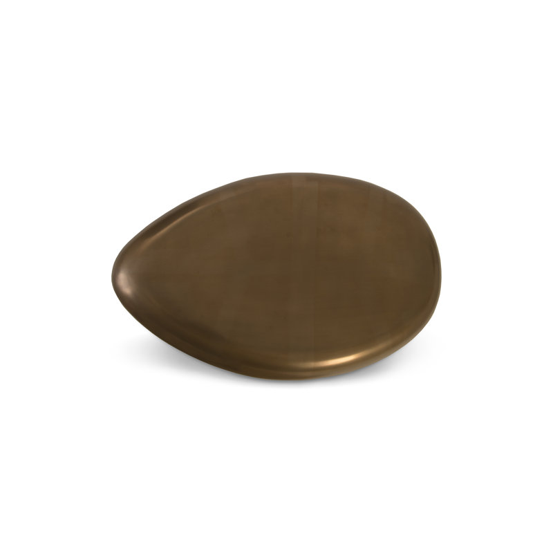 River Stone Solid Coffee Table, 14" H x 42" L x 26" W, Bronze