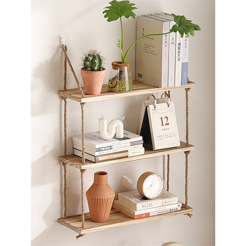 Tablette flottante en bois Aavni