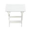 Table et chaise pliantes blanches, 2 chaises pour des moments de tranquillité à l'extérieur ou à l'intérieur.