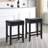 25.75" H Mid-Century Modern Backless Upholstered Counter Stool with Wood Frame-770099662-758719782