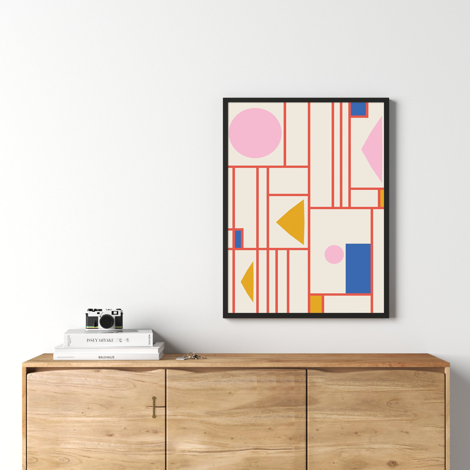 Framed Shapes by Beth Vassalo, Black, 25" H x 19" W x 1" D