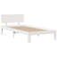 Bookcase Bed Without Mattress White 120X190 Cm Small Double Solid Wood Pine