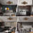 19In. Farmhouse Caged Flush Mount Ceiling Fan With Remote, Bladeless Square Low Profile Ceiling Fan For Bedroom