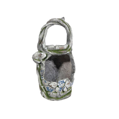 Jardinière d'extérieur et mangeoire d'oiseaux (panier en mosaïque)