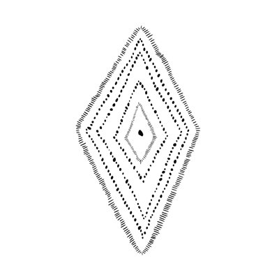 «Tribal Diamond», impression sur toile tendue