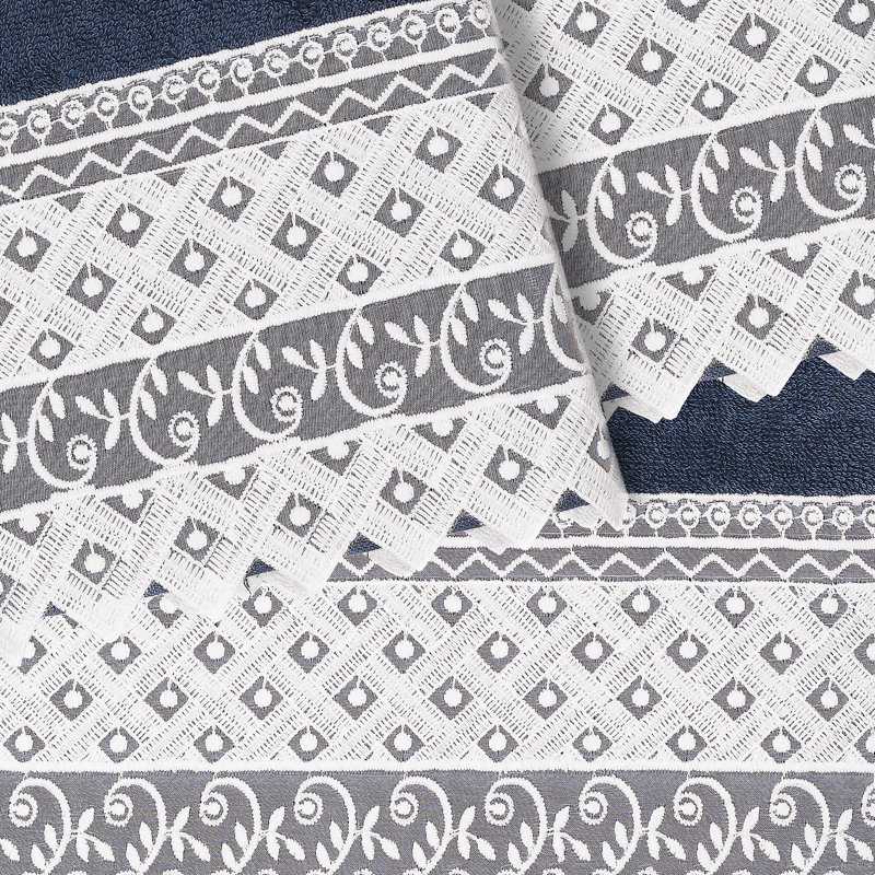 Aiden 3 Piece Turkish Cotton Towel Set, Navy