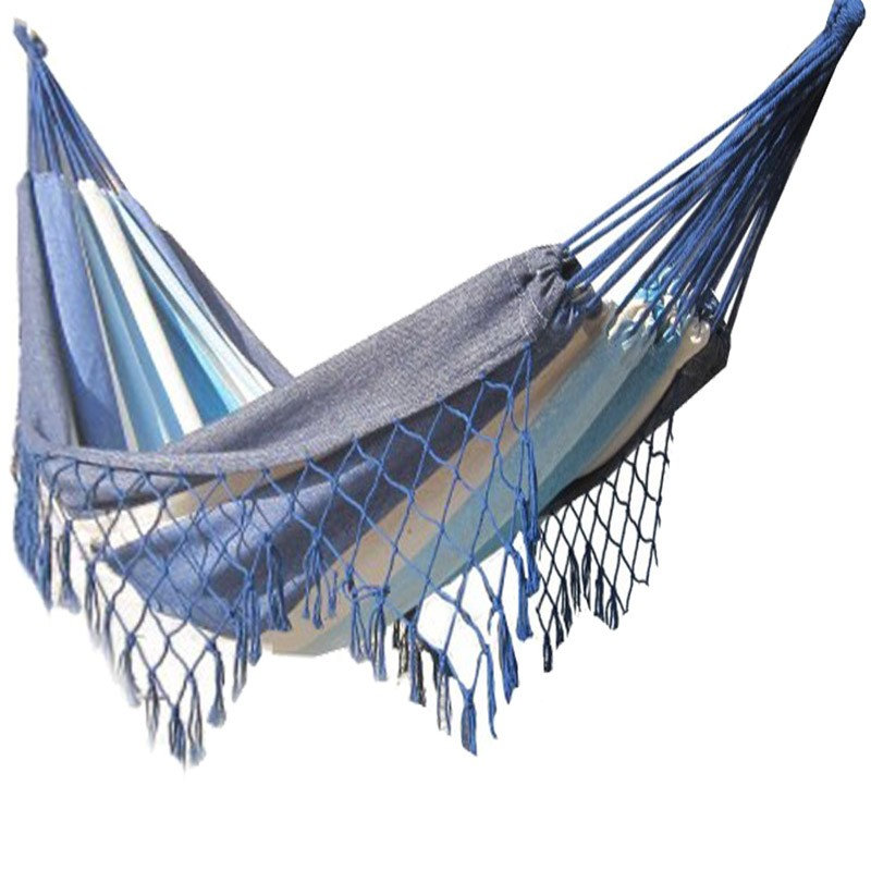 Inge Classic Hammock, 350cm H x 160cm W x 350cm L, Blue/Ecrue